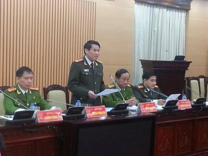 Đại tá Nguyễn Văn Viện, Trưởng phòng Tham mưu - Công an Thành phố Hà Nội thông tin về vụ án.