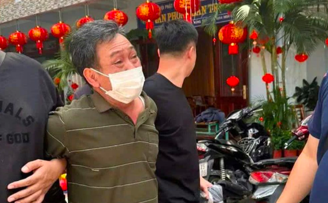 Nghi phạm Vũ Văn Vương tại thời điểm bị bắt.