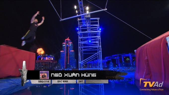 David Campbell lập kỷ lục mới tại Sasuke Việt Nam 2016