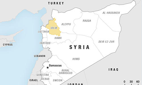 Khu vực tỉnh Idlib, Syria. (Ảnh: NPR)