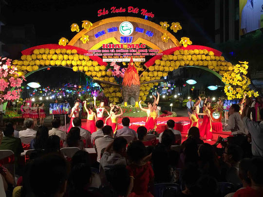 Lễ khai mạc đường hoa Xuân TP Cần Thơ chính thức bắt đầu