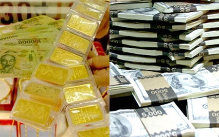 Ngày 19/1, giá vàng và USD đều giảm mạnh (Ảnh minh họa)