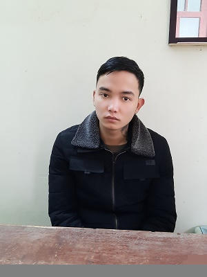 Lã Văn Linh tại cơ quan công an.