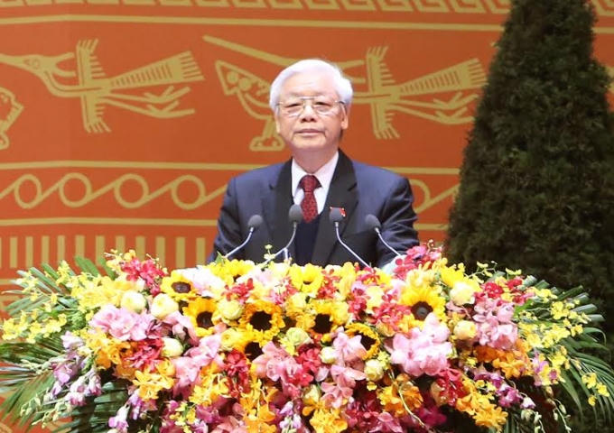 Tổng Bí thư Nguyễn Phú Trọng phát biểu bế mạc Đại hội.