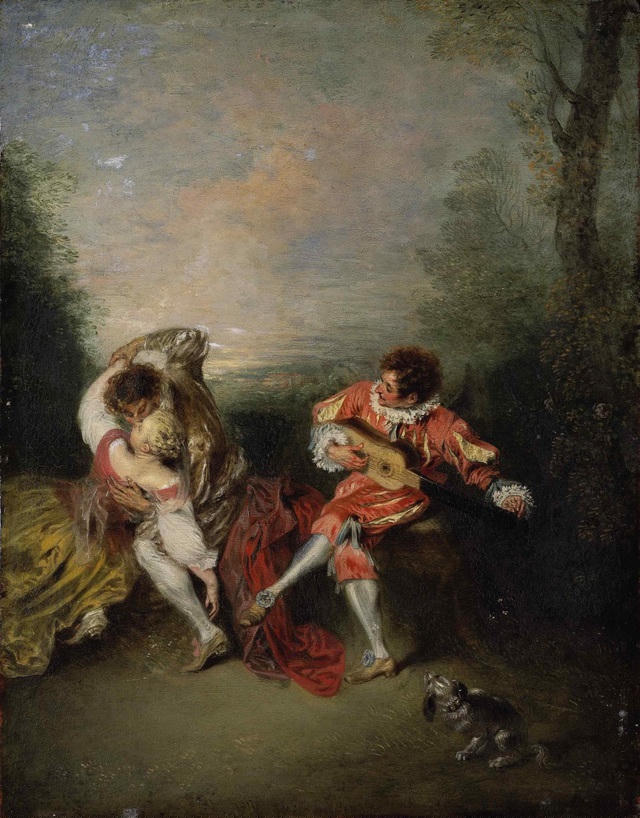 Bức “The Surprise” (Sự bất ngờ - thực hiện năm 1718) - Danh họa Watteau