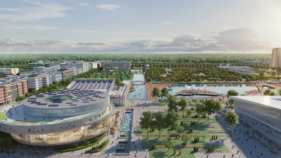 Phối cảnh khu công nghệ thông tin tập trung Bình Dương.