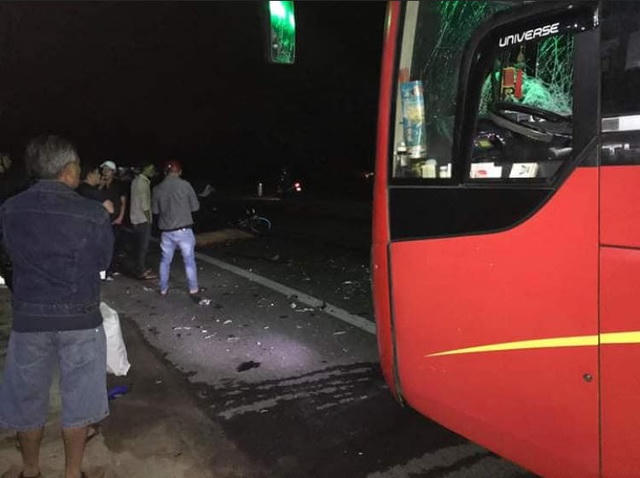 Hiện trường vụ tai nạn nghiêm trọng (ảnh CTV)