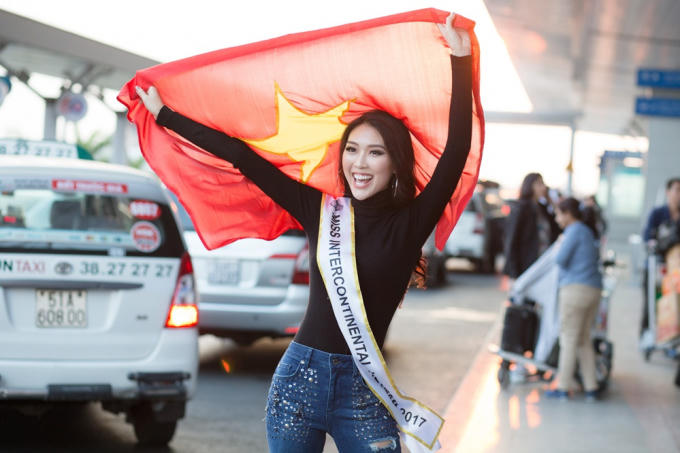 Tường Linh ch&iacute;nh thức l&ecirc;n đường tham gia Miss Intercontinental 2017