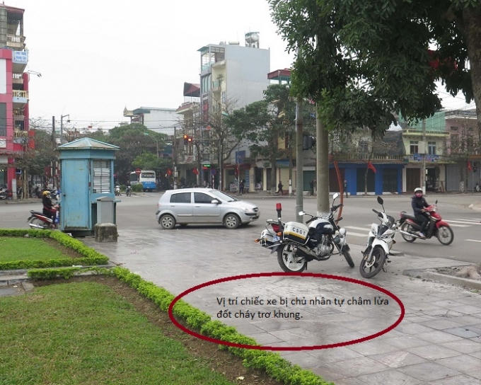 Hiện trường nơi xảy ra vụ việc gây xôn xao.