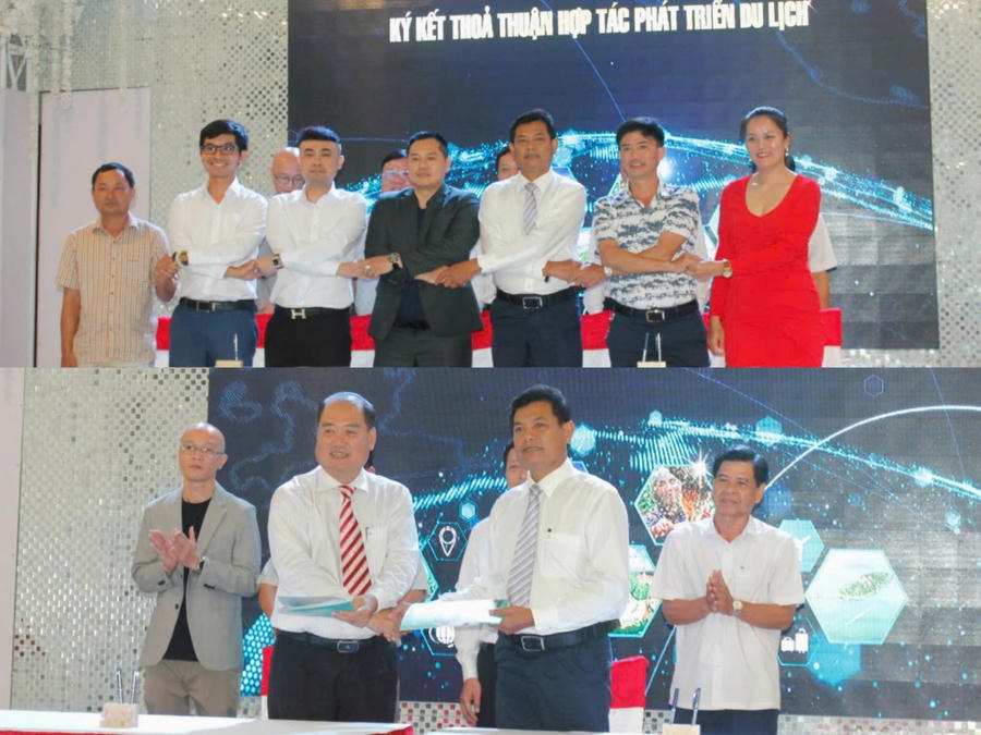 Lễ ký kết thỏa thuận hợp tác chiến lược giữa các doanh nghiệp du lịch.