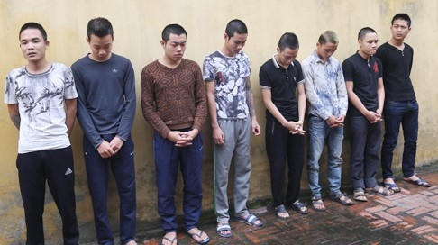 Nhóm đối tượng liên quan đến vụ gây rối trật tự công cộng diễn ra vào ngày 10/3/2017 tại Thị xã Phú Thọ.