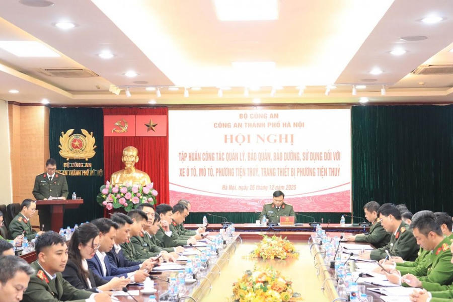 Toàn cảnh Hội nghị tại điểm cầu CATP.