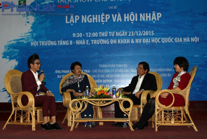 Talkshow Câu chuyện hoà bình với chủ đề "Lập nghiệp và Hội nhập" . (Ảnh: Đức Biên)