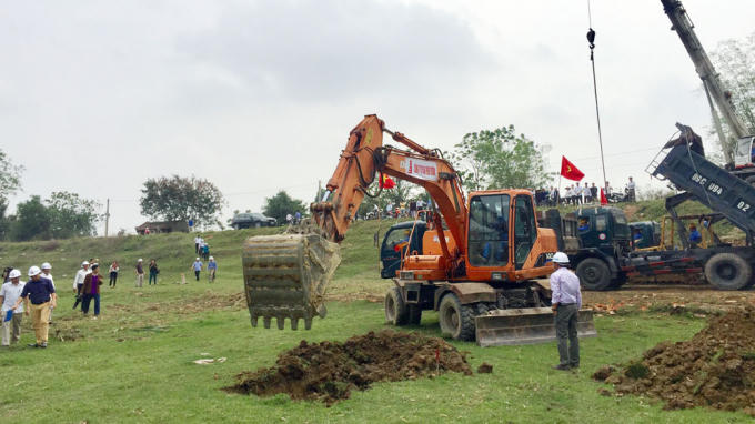 Đơn vị thi công triển khai ngay sau lễ khởi công. n