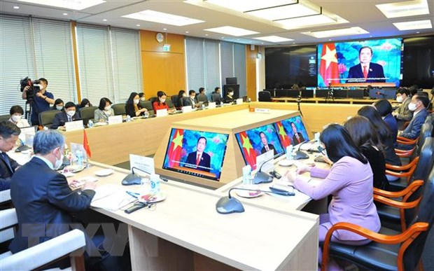 Phó Chủ tịch thường trực Quốc hội Trần Thanh Mẫn phát biểu khai mạc hội nghị. (Ảnh: Minh Đức/TTXVN)