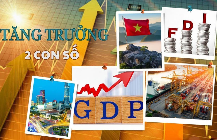 Phấn đấu mục tiêu tăng trưởng năm 2025 đạt 8% trở lên - Ảnh minh hoạ.