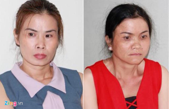 Lương và Hiền (từ trái qua) bị cảnh sát bắt giữ. (Ảnh: Zing.vn)