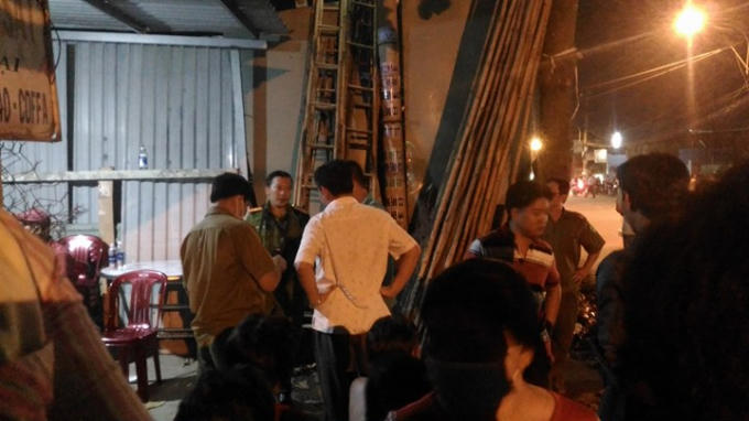 Hiện trường vụ án mạng.