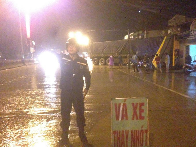 Hiện trường vụ tai nạn.