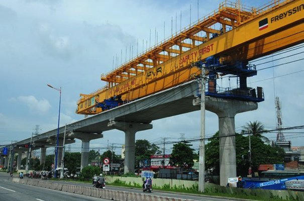 Tuyến metro Bến Thành - Suối Tiên của TPHCM đang dần hoàn thiện - Ảnh: Văn Nam