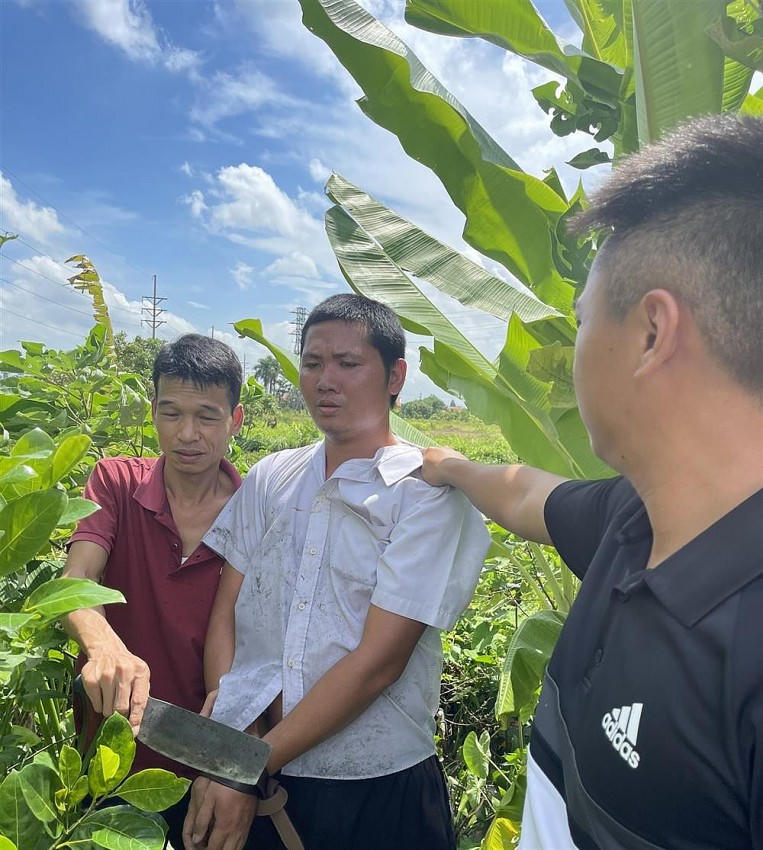 Đối tượng Thắng bị lực lượng chức năng truy bắt. Ảnh: BCA.