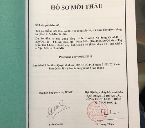 Hồ sơ mời thầu là tài liệu công khai