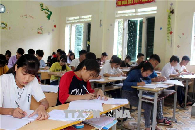 B&ocirc;̣ Gi&aacute;o dục v&agrave; Đ&agrave;o tạo đ&atilde; c&ocirc;ng bố lịch thi Trung học phổ th&ocirc;ng qu&ocirc;́c gia năm 2019. Ảnh minh họa C&ocirc;ng Tuy&ecirc;n TTXVN