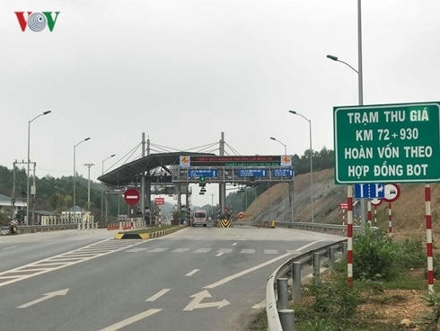 Trạm thu phí tại Km72+930 trên tuyến đường Thái Nguyên - Chợ Mới (QL3 mới).