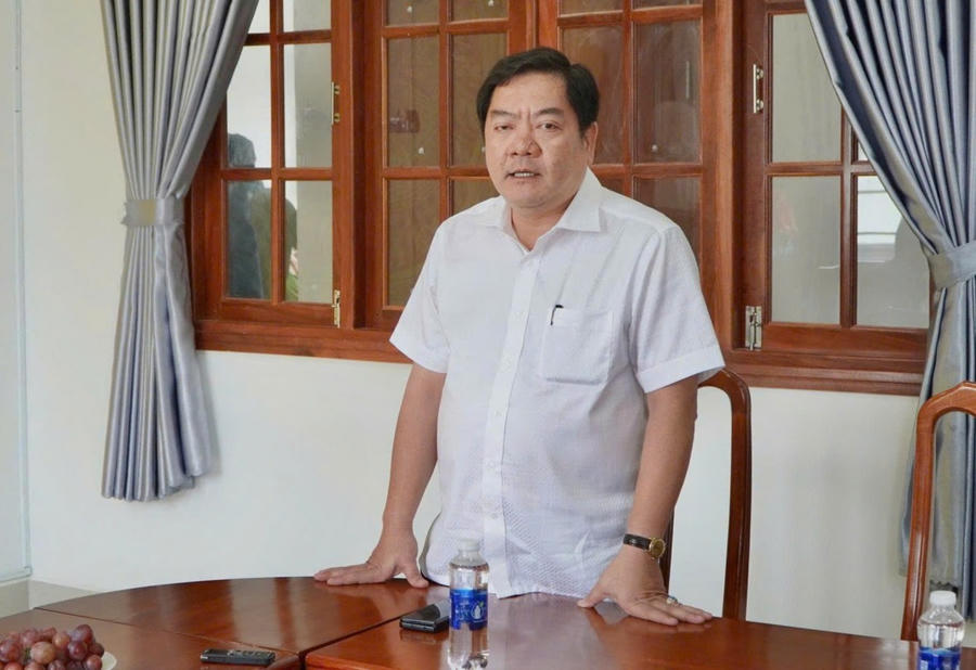 Ông Lâm Minh Công - Bí thư xã Châu Thành, tỉnh An Giang phát biểu tại buổi làm việc