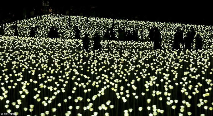 Hồng Kông trở thành nơi đẹp nhất, lãng mạn nhất trong ngày Valentine. (Ảnh: Reuters)