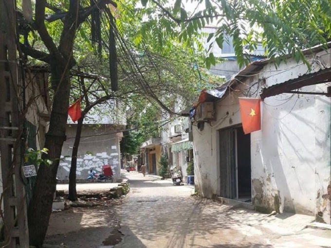 Ngõ 184 phố Hoa Bằng nơi xảy ra vụ truy sát.