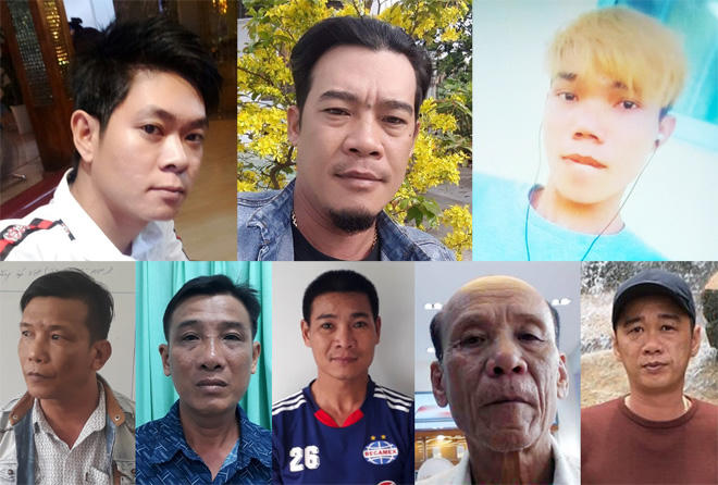 Các đối tượng Em, Hà, Nhật và đồng bọn.