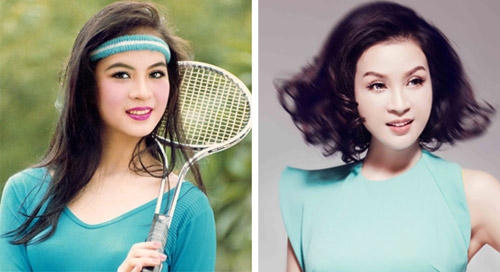 Từ trái sang: MC Thanh Mai năm 1995, MC Thanh Mai năm 2005. Ảnh: internet.
