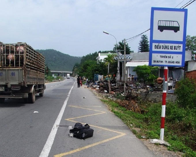 Hiện trường vụ tai nạn giao thông. Ảnh: CAQN.