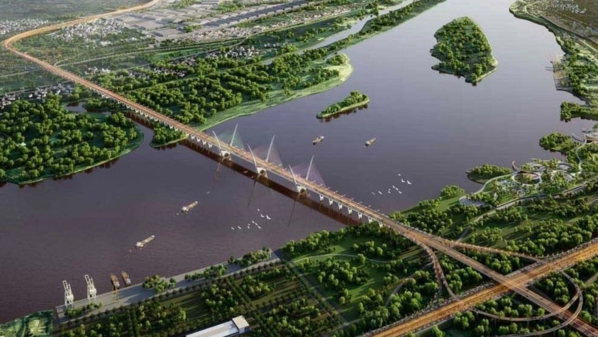 Phối cảnh cầu Tứ Liên