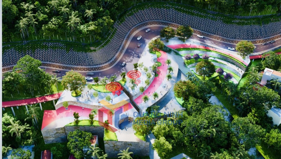 Dự kiến phối cảnh khu vực đồi Đặng. (Ảnh: Báo Quảng Ninh)