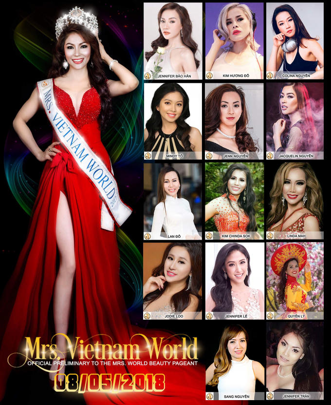 Nhan sắc của dàn thí sinh Mrs. Vietnam World 2018 cũng nhận được nhiều sự quan tâm của khán giả.