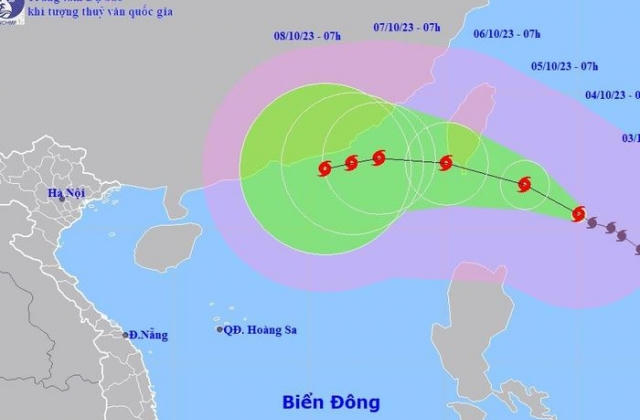 Bão KOINU có gió giật cấp 15 sắp đi vào Biển Đông