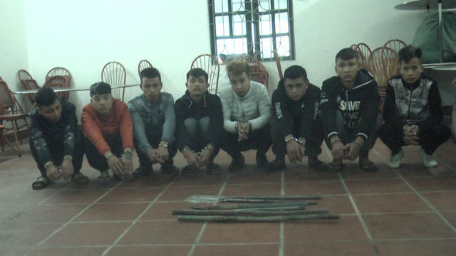 Các đối tượng tại cơ quan điều tra.