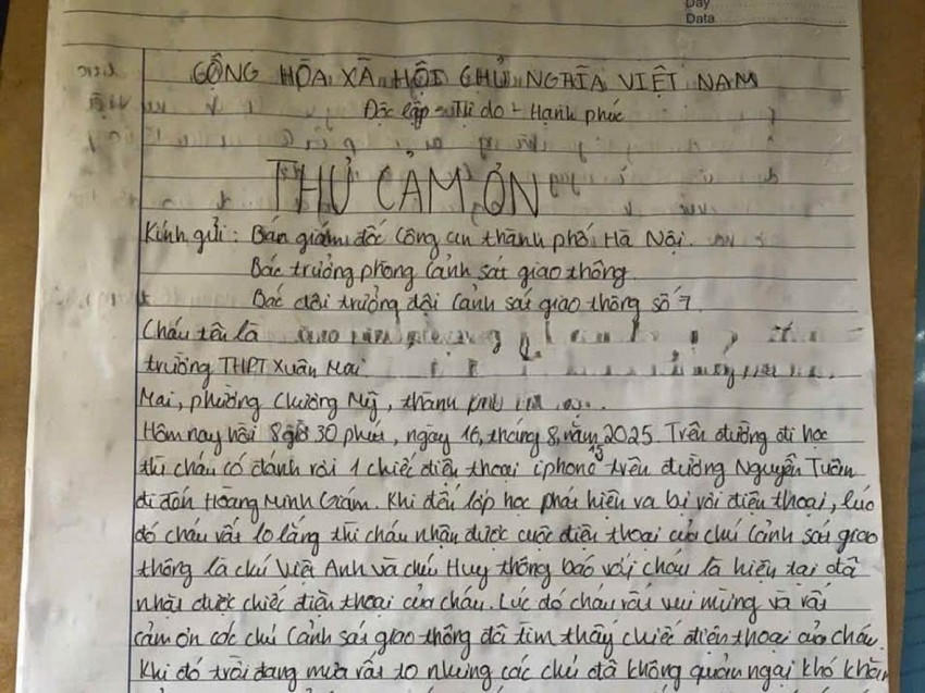 Nội dung bức thư của em Minh.