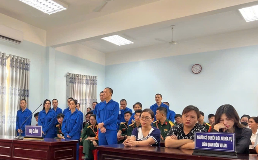 Các bị cáo tại tòa sơ thẩm