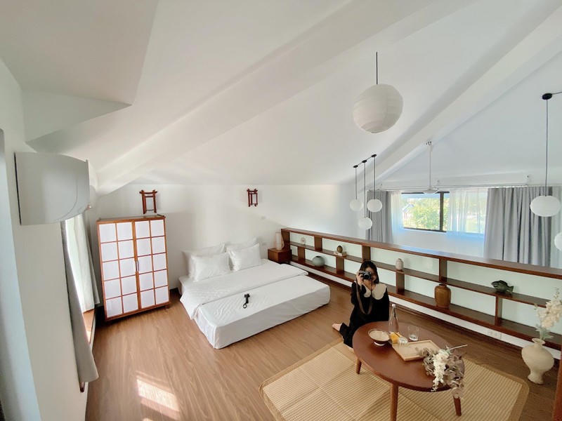 Căn phòng nghỉ dưỡng được thiết kế theo phong cách Nhật Bản tại Hasu Village.