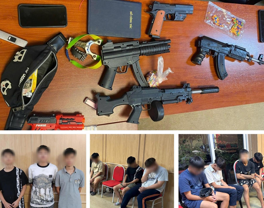 Công an phường Hồng Bàng xử lý nhiều thanh thiếu niên gây mất an ninh trật tự