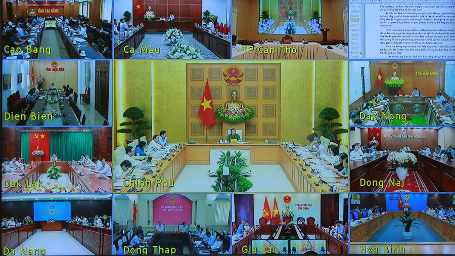 Cuộc họp trực tuyến. (Ảnh: VGP)