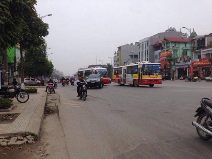 Khu vực xảy ra va chạm giao thông.