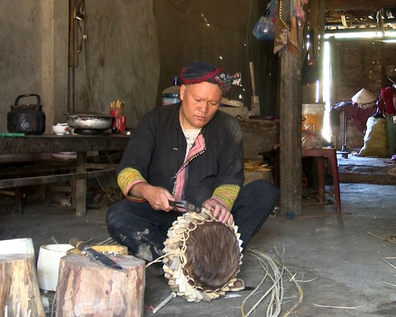 Trống có vị trí đặc biệt quan trọng trong đời sống văn hóa, tinh thần của người Dao đỏ.