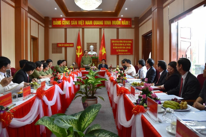 Bộ trưởng Trần Đại Quang làm việc với Ban Thường vụ Tỉnh ủy tỉnh Quảng Nam.