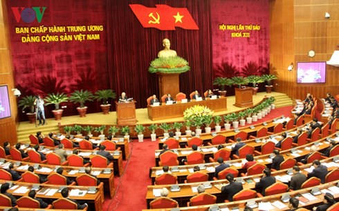 Toàn cảnh Hội nghị lần thứ 6 Ban Chấp hành Trung ương Đảng khóa VII.