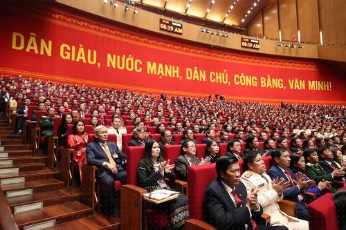 Các đại biểu dự Hội nghị Đại hội XIII. (Ảnh: Như Ý)