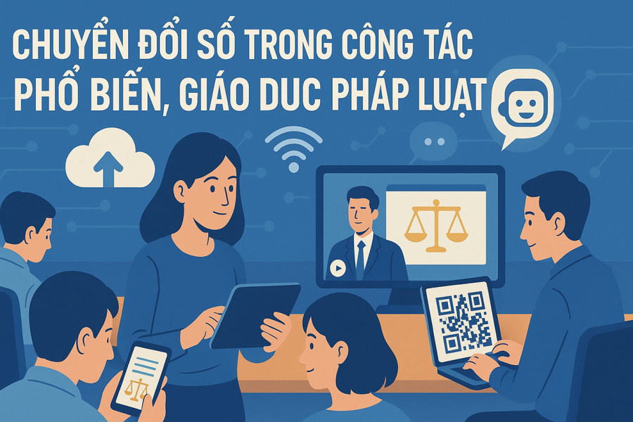 Chuyển đổi số trong công tác phổ biến, giáo dục pháp luật giai đoạn 2025 - 2030. (Ảnh minh họa AI)